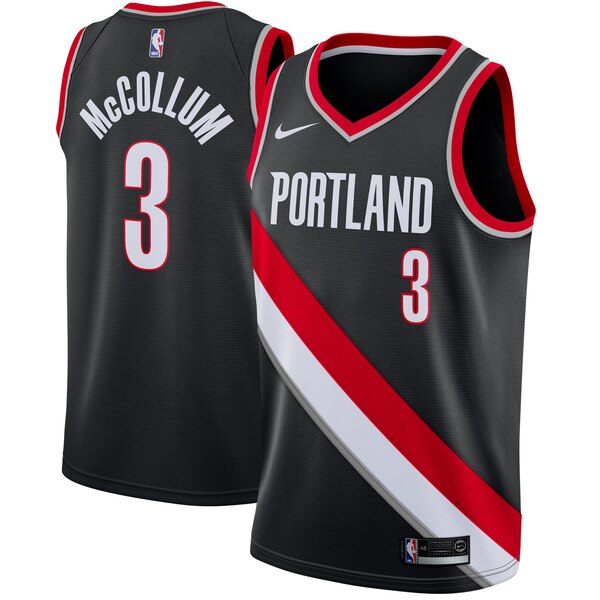 maglia CJ McCollum 3 2020 portland trail blazers nero